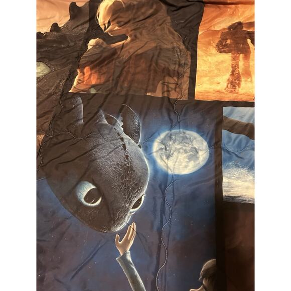 How to Train Your Dragon Comforter Blanket Toothless Hiccup 2010? DreamWorks - Picture 10 of 11